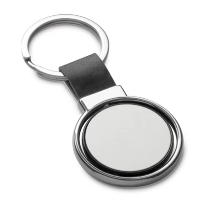 ALBRIGHT. Metal and PU keyring suitable for customisation by doming (NPS-93177-103)