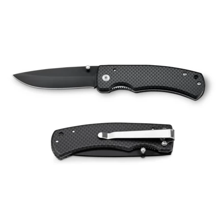 ALICK. Carbon fiber coated aluminum pocket knife (NPS-94035-103)