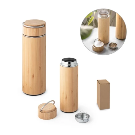 SOW. Bamboo and stainless steel thermos 440 mL (NPS-94239-160)