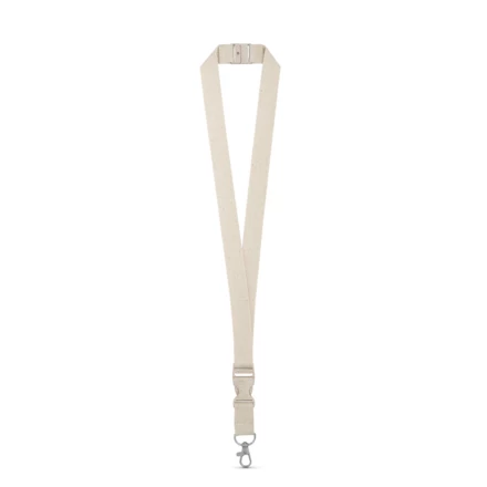 BALLINA. 100% cotton lanyard with metal carabiner (NPS-94410-150)