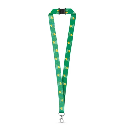 DOVER. SET Lanyard SUBLIMATION Long II (20 mm) aus recyceltem Polyester (100% rPET) mit 20 mm Schnappkarabiner und Sicherheitsverschluss (NPS-94973-106)