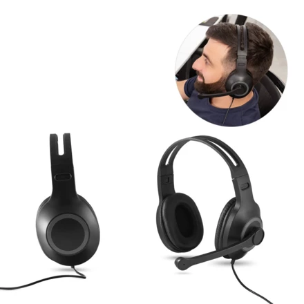 KILBY. Adjustable headphones with microphone in ABS and PP (NPS-97088-113)
