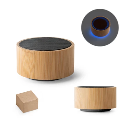 ARBER. Portable 3W speaker with 4h battery life in bamboo and recycled ABS (100% rABS) (NPS-97125-160)