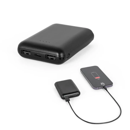 LEAKEY 8. Power bank 8.000 mAh w ABS pochodzącego z recyklingu (100% rABS) (NPS-97197-103)