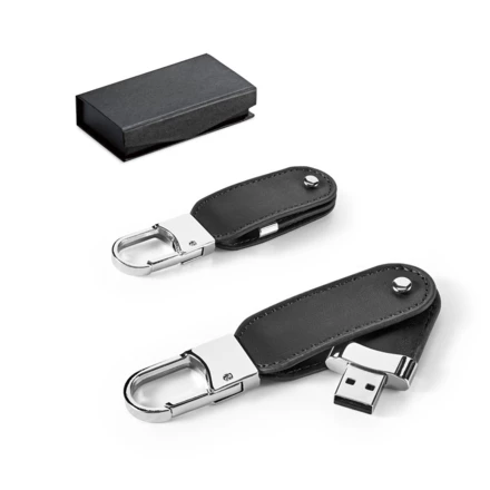 BRAGG 8GB. USB memory with 8GB in PU and with carabiner clip (NPS-97438-103)