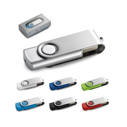 CLAUDIUS 4GB. 4 GB USB flash drive with metal clip (NPS-97548-103)
