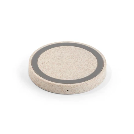 CUVIER. 15W wireless charger in recycled ABS (65% rABS) and wheat straw fiber (35%) (NPS-97929-160)