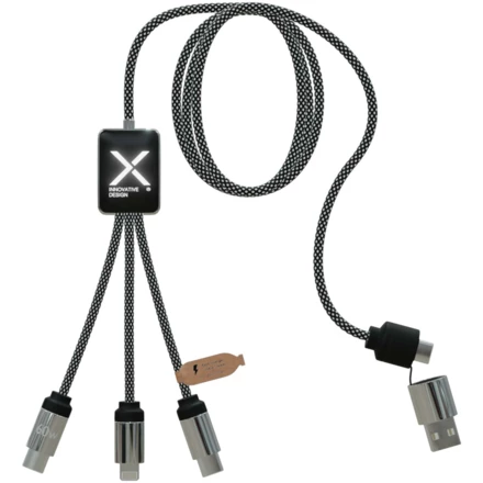 SCX.design C33 kabel do ładowania typu C o mocy 60 W z podwójnym podświetlanym logo (NPC-2PX21390)