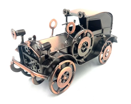 Metalowy Model Automobil Retro Samochód - Dekoracja Vintage - Q87 (NMT-229279)