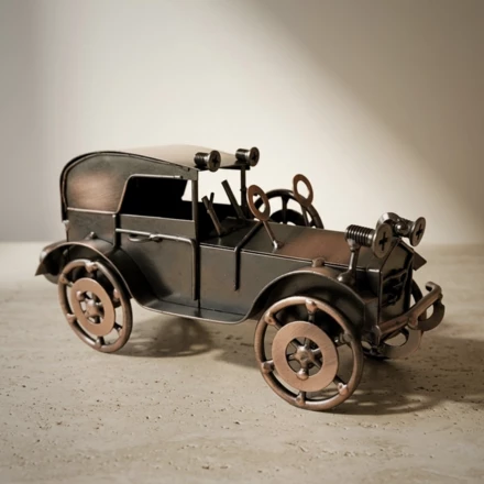Metalowy Model Automobil Retro Samochód - Dekoracja Vintage - Q87 (NMT-229279)