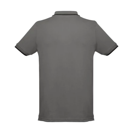 THC ROME. Men's Polo Shirt with contrast colour trim and buttons (NPS-30137-113-S)