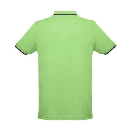 THC ROME. Men's Polo Shirt with contrast colour trim and buttons (NPS-30137-119-L)