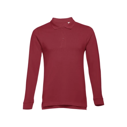 THC BERN. Men's long-sleeved 100% cotton piqué polo shirt with removable label (NPS-30141-115-XXL)