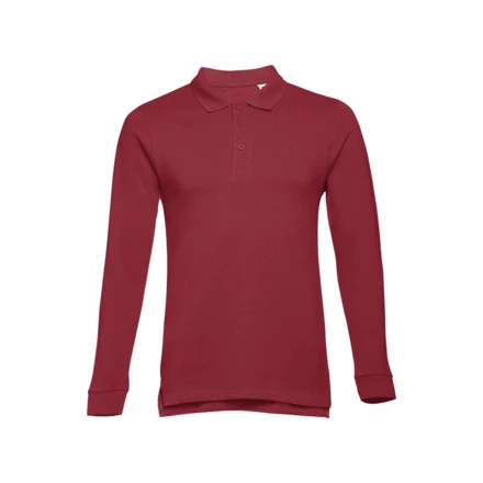 THC BERN. Men's long-sleeved 100% cotton piqué polo shirt with removable label (NPS-30141-115-XXL)