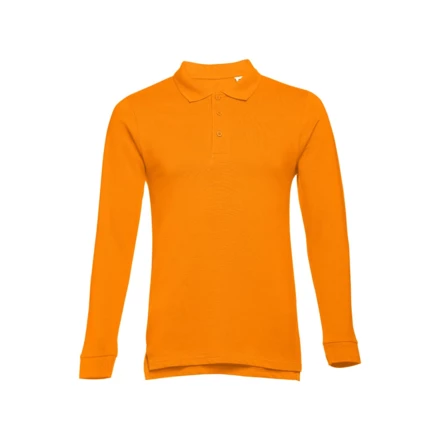 THC BERN. Langarm-Poloshirt für Herren aus kardierter Baumwolle (NPS-30141-128-L)