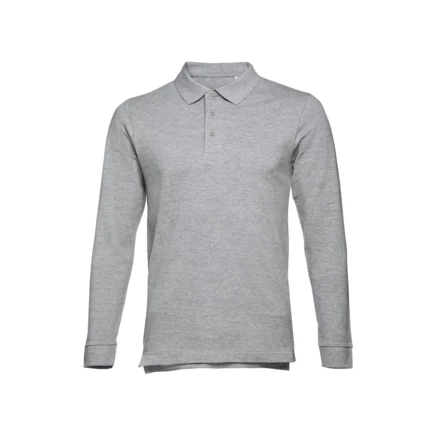 THC BERN. Langarm-Poloshirt für Herren aus kardierter Baumwolle (NPS-30141-183-S)