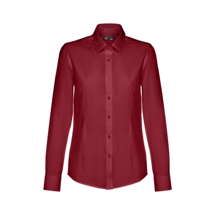 THC TOKYO WOMEN. Women's long-sleeved oxford shirt with pearl coloured buttons (NPS-30154-115-M)