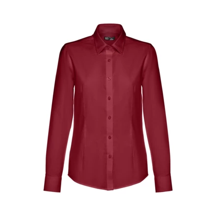 THC TOKYO WOMEN. Women's long-sleeved oxford shirt with pearl coloured buttons (NPS-30154-115-M)