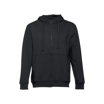 THC AMSTERDAM. Men's hoodie in cotton and polyester with full zip (NPS-30161-103-XXL)
