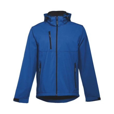 THC ZAGREB. Men's softshell jacket with detachable hood and rounded back hem (NPS-30180-114-XL)