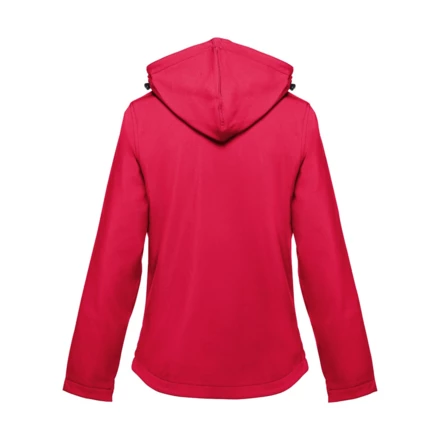 THC ZAGREB WOMEN. Women's softshell jacket with detachable hood and rounded back hem (NPS-30181-105-S)