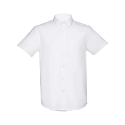 THC LONDON WH. Men's short-sleeved oxford shirt. White (NPS-30200-106-XXL)