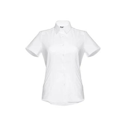 THC LONDON WOMEN WH. Women's short-sleeved oxford shirt. White (NPS-30201-106-L)