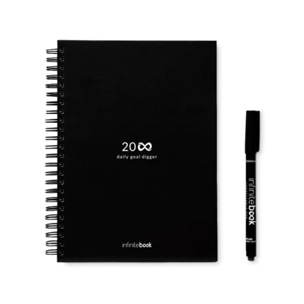 STARTER KIT INFINITE PLANNER A5. Zestaw zawiera „Infinite Diary”, zestaw do czyszczenia, marker i uchwyt na marker (NPS-33202-103)