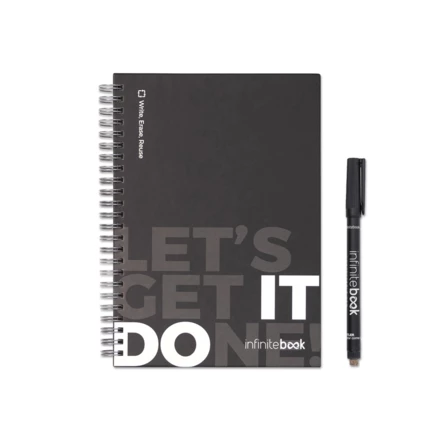 STARTER KIT INFINITEBOOK. Zestaw „Infinitebook” w twardej oprawie, 1 zestaw do czyszczenia, 1 marker i 1 uchwyt na długopis (NPS-33211-103)