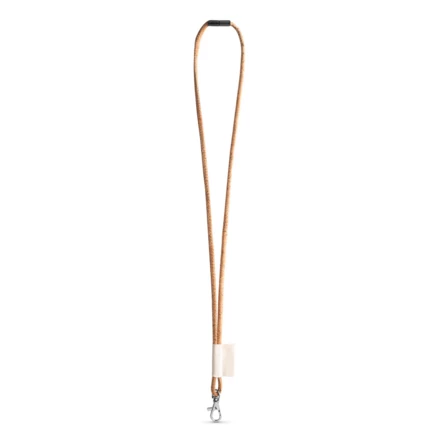 75096. SET Lanyard CORK Long (Ø 5 mm) z karabińczykiem spustowym 9 mm i zapięciem zabezpieczającym Ø 5 mm (NPS-75096-333)