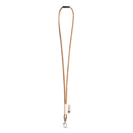 75096. SET Lanyard CORK Long (Ø 5 mm) z karabińczykiem spustowym 9 mm i zapięciem zabezpieczającym Ø 5 mm (NPS-75096-333)