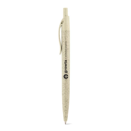 CAMILA. Wheat straw fibre and ABS ball pen with clip (NPS-81168-103)