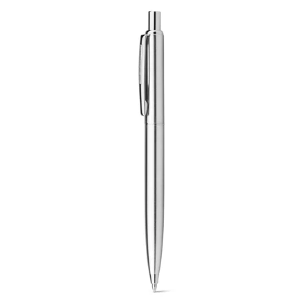 SILVERIO. Stainless steel ball pen with glossy body and clip (NPS-81170-107)