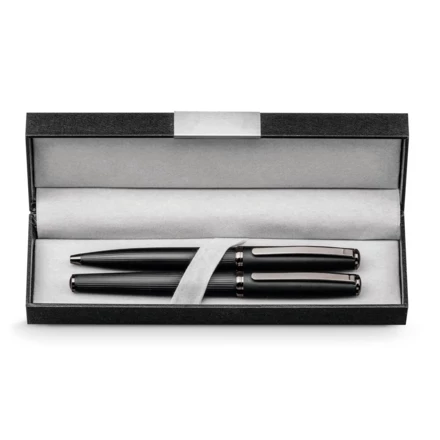 IMPERIO. Kugelschreiber- und Rollerset aus Metall mit Drehmechanik (NPS-81194-103)