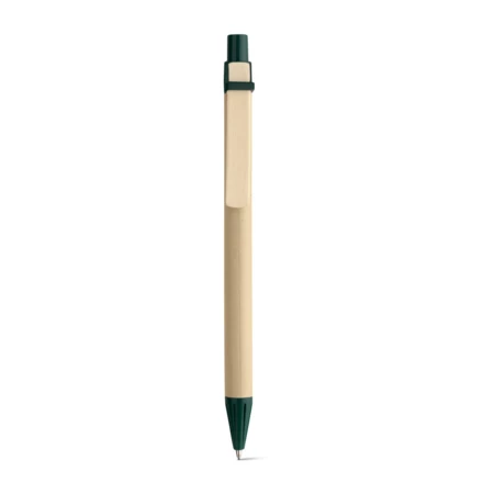 NAIROBI. Kraft paper ball pen with wooden clip (NPS-91292-109)