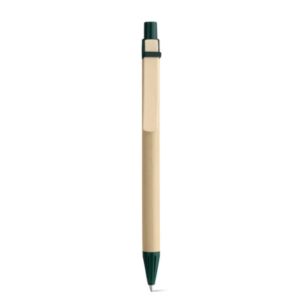 NAIROBI. Kraft paper ball pen with wooden clip (NPS-91292-109)