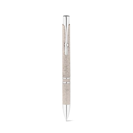 BETA WHEAT. Straw fibre and ABS ball pen with clip (NPS-91771-150)