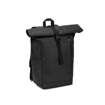 OSASCO BPACK. Plecak typu roll top z zamkiem błyskawicznym, który umożliwia zwinięcie górnej części w celu dopasowania do objętości plecaka, wykonany z poliestru 600D z recyklingu (NPS-92571-103)