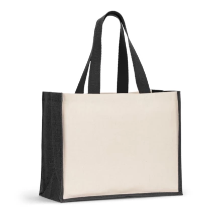 HELSINQUE COLOUR. Torba płócienna (320 g/m²), z dnem i bokami z laminowanej juty (350 g/m²) w kolorach (NPS-92577-103)