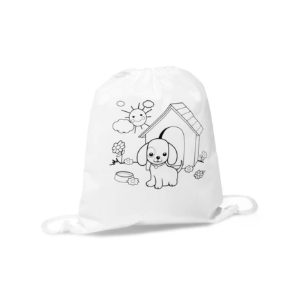 DRAWS. Kinder-Kordelbeutel zum Ausmalen (80 g/m²) (NPS-92619-106)