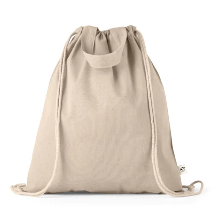 RISSANI. Drawstring bag with recycled cotton (70%) and polyester (30% rPET) (140 g/m²) (NPS-92936-160)