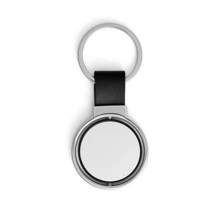 ALBRIGHT. Metal and PU keyring suitable for customisation by doming (NPS-93177-104)