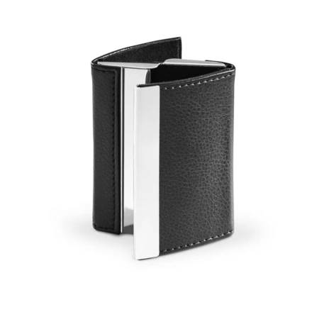 LONE. Double card holder in metal and PU (NPS-93318-103)