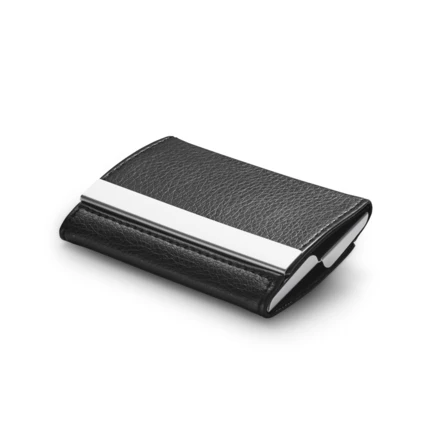 LONE. Double card holder in metal and PU (NPS-93318-103)