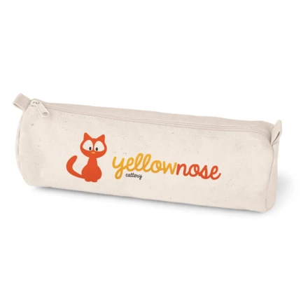 SCHOOLI. 100% cotton canvas pencil case (290 g/m²) with a cylindrical design (NPS-93607-150)