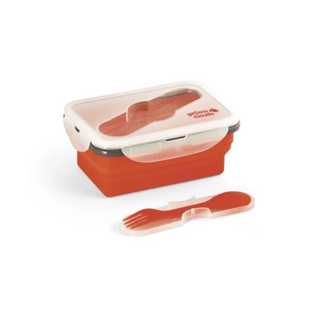 SAFFRON. Lunchbox. Faltbare hermetische Frischhaltebox aus Silikon und PP 640 mL (NPS-93847-104)