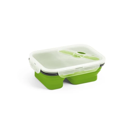 DILL. Faltbare hermetische Frischhaltebox aus Silikon und PP (480 und 760 mL) (NPS-93848-119)