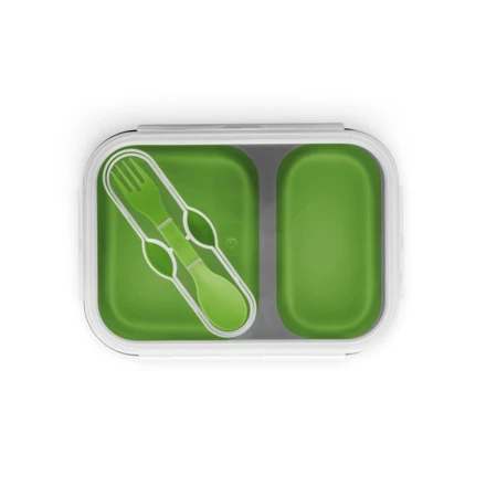 DILL. Faltbare hermetische Frischhaltebox aus Silikon und PP (480 und 760 mL) (NPS-93848-119)