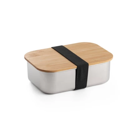 SHINO. Frischhaltebox (800 mL) aus Edelstahl und Deckel aus Bambus (NPS-94025-160)