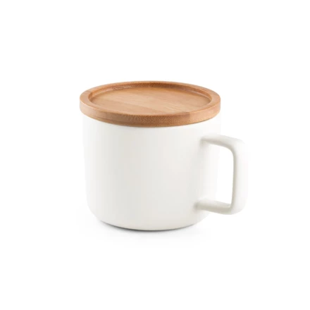 FANGIO. 220 mL ceramic mug with lid and bamboo base (NPS-94251-106)